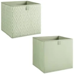 Lokken Printed Storage Cubes 2pk - Sage Diamond 8 Lokken Printed Storage Cubes 2pk - Sage Diamond -Chic Home Decor Store 395843 2pk printed lokken storage cubes sage diamond 3
