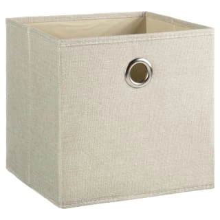 Lokken Linen Storage Cubes 2pk - Natural 1 Lokken Linen Storage Cubes 2pk - Natural