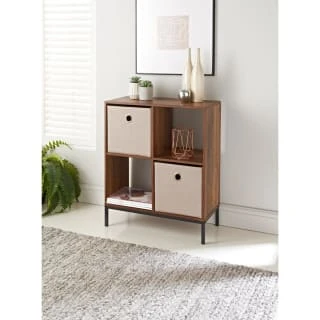 Lokken Linen Storage Cubes 2pk - Natural 4 Lokken Linen Storage Cubes 2pk - Natural - Image 4