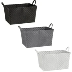 B&M Oversized Rectangular Basket - Black -Chic Home Decor Store 395853 395866 395867 oversized rectangular basket group
