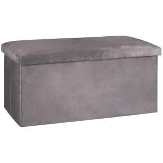 B&M Velvet Storage Box - Grey 2 B&M Velvet Storage Box - Grey - Image 2