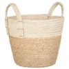 B&M White Bottom 2 Tone Wicker Basket