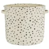 B&M Spot Fabric Basket - Cream