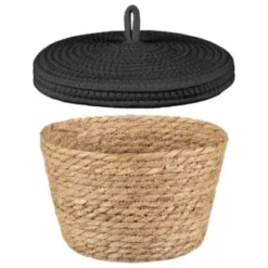 Front Page -Chic Home Decor Store 395974 kendall basket with lid black