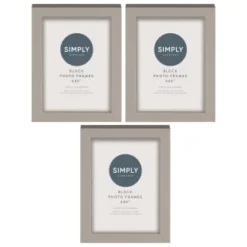 Simply Everyday 4 X 6" Block Frames 3pk - Grey