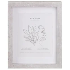 B&M Concrete Effect Photo Frame 6 X 8" -Chic Home Decor Store 396621 concrete effect frame 6x8 1