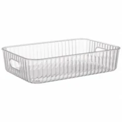 Ribbed Clear Storage Tray