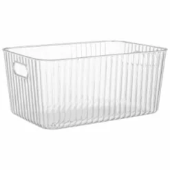 Ribbed Clear Storage Tub - Large