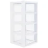 B&M White 4 Tier Drawers