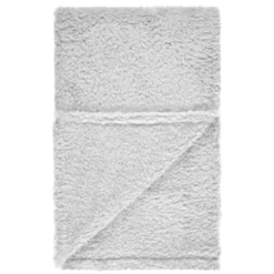 Simply Kids Teddy Throw - Light Grey -Chic Home Decor Store 400204 simply kids teddy rolled kids throw grey 2